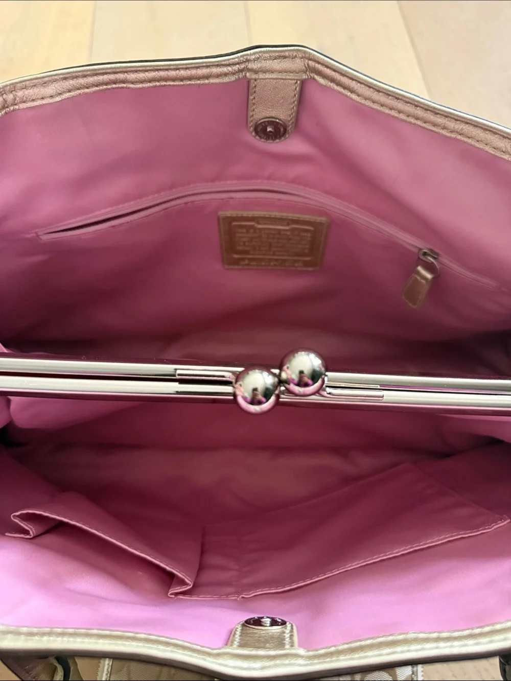 Coach Signature Canvas bag and wallet